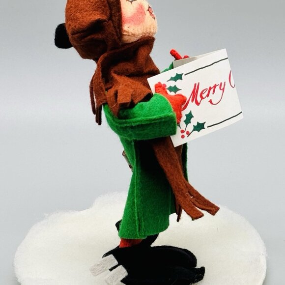 Annalee Caroler Boy Closed Eyes Open Mouth 8 inch 1992 Doll Made in USA - Picture 3 of 8